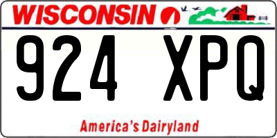 WI license plate 924XPQ