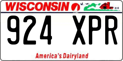 WI license plate 924XPR