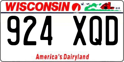 WI license plate 924XQD