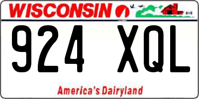 WI license plate 924XQL
