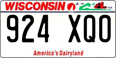WI license plate 924XQO