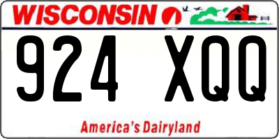 WI license plate 924XQQ
