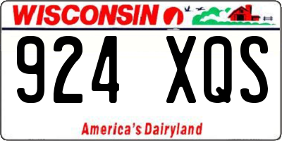 WI license plate 924XQS