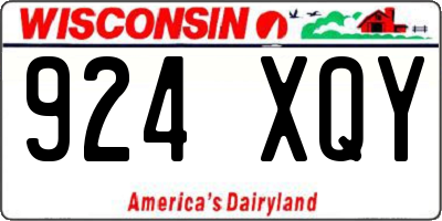 WI license plate 924XQY