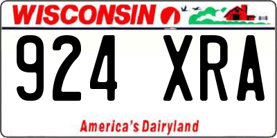 WI license plate 924XRA