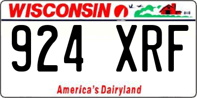WI license plate 924XRF
