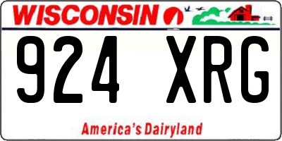 WI license plate 924XRG