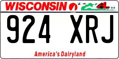 WI license plate 924XRJ