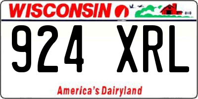 WI license plate 924XRL