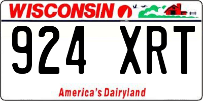 WI license plate 924XRT