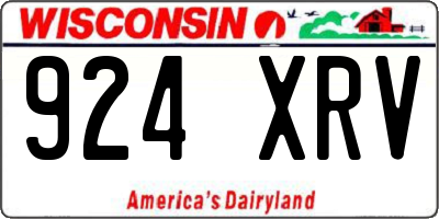 WI license plate 924XRV