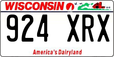 WI license plate 924XRX