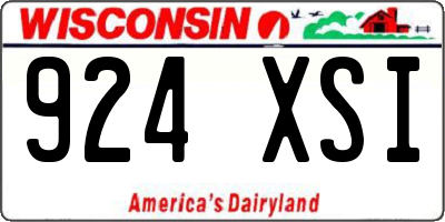 WI license plate 924XSI