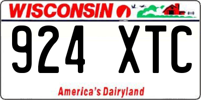 WI license plate 924XTC