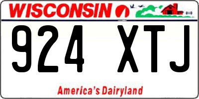 WI license plate 924XTJ