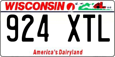 WI license plate 924XTL