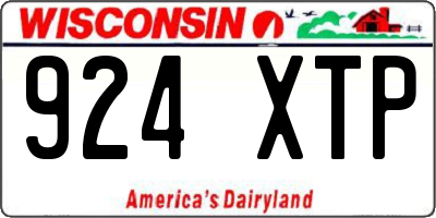 WI license plate 924XTP