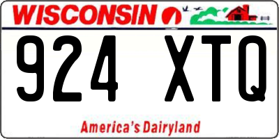 WI license plate 924XTQ