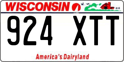 WI license plate 924XTT