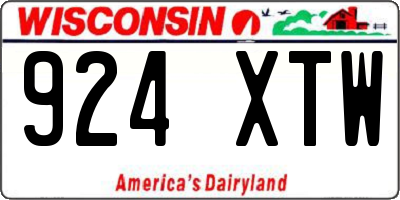 WI license plate 924XTW
