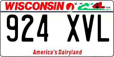 WI license plate 924XVL