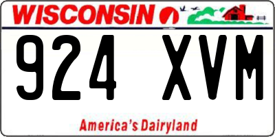 WI license plate 924XVM