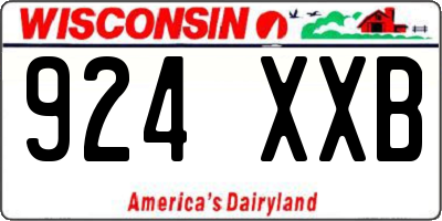 WI license plate 924XXB