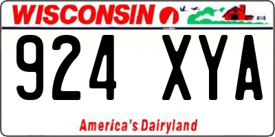 WI license plate 924XYA