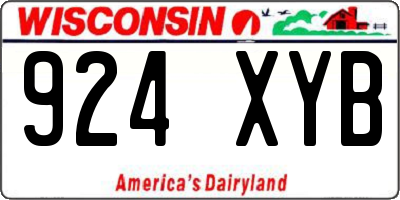 WI license plate 924XYB