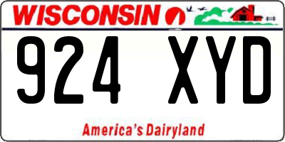 WI license plate 924XYD