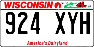 WI license plate 924XYH