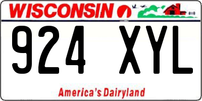WI license plate 924XYL