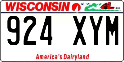 WI license plate 924XYM