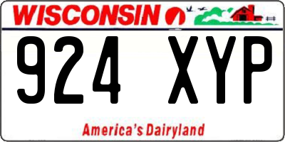 WI license plate 924XYP