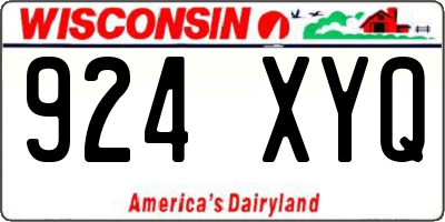 WI license plate 924XYQ