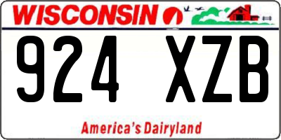 WI license plate 924XZB