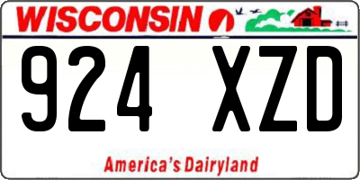 WI license plate 924XZD