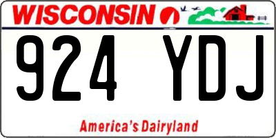 WI license plate 924YDJ