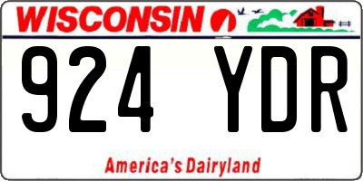 WI license plate 924YDR