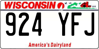 WI license plate 924YFJ