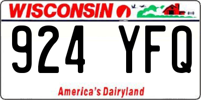WI license plate 924YFQ