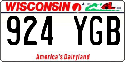 WI license plate 924YGB