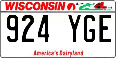 WI license plate 924YGE