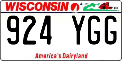 WI license plate 924YGG