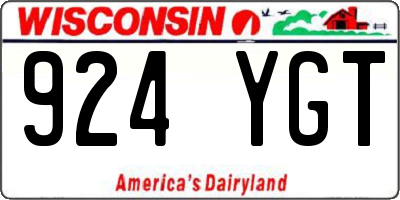 WI license plate 924YGT