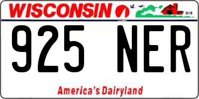 WI license plate 925NER
