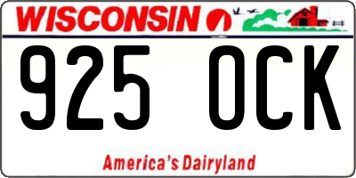 WI license plate 925OCK
