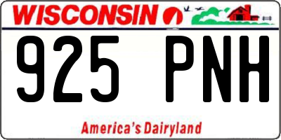 WI license plate 925PNH