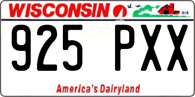WI license plate 925PXX