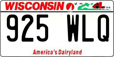 WI license plate 925WLQ